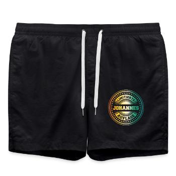 Johannes - Short de bain - noir - Devant - AI Model Male 185 light (185cm)