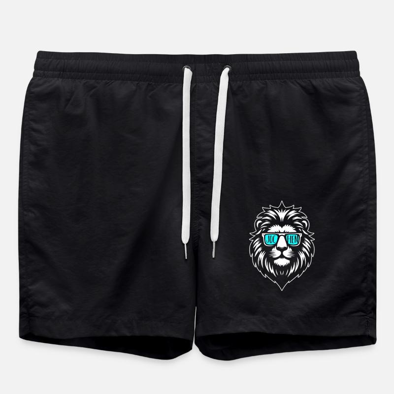 Lion Jochen - Swim Trunks - black