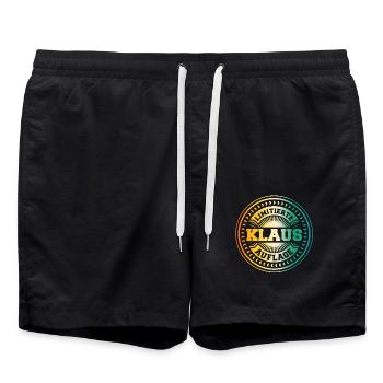 Klaus - Short de bain - noir - Devant - AI Model Male 185 light (185cm)