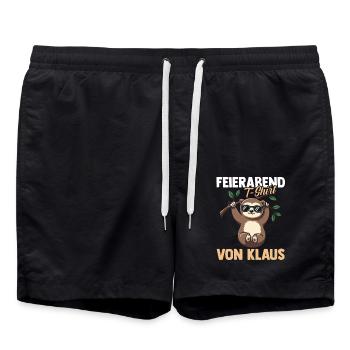Klaus paresseux - Short de bain - noir - Devant - AI Model Male 185 light (185cm)