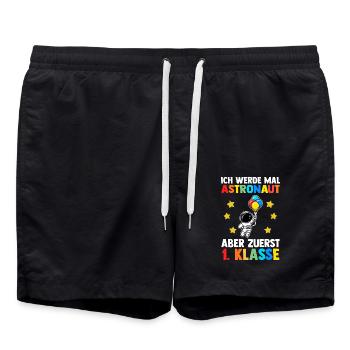 Astronaute Première Primaire Inscription Écolier - Short de bain - noir - Devant - AI Model Male 185 light (185cm)