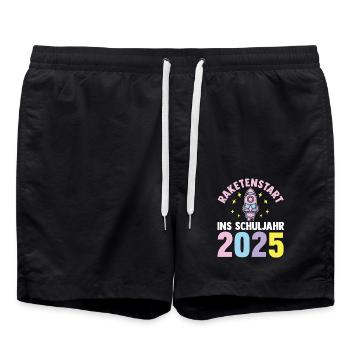 Kita Abschied Erste Klasse Einschulung 2025 - Badeshorts - Schwarz - Vorne - AI Model Male 185 light (185cm)