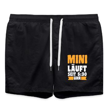 Tochter Sohn - Badeshorts - Schwarz - Vorne - AI Model Male 185 light (185cm)