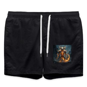 Hellius - Badeshorts - Schwarz - Vorne - AI Model Male 185 light (185cm)