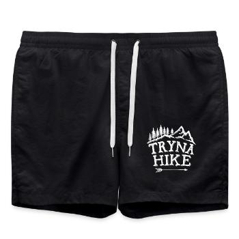 Hiking Tryna Hike - Swim Trunks - black - Front - AI Model Male 185 light (185cm)