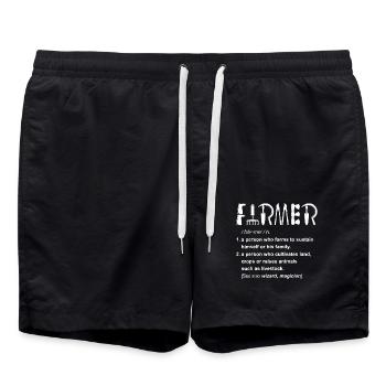 Farmer Definition - Swim Trunks - black - Front - AI Model Male 185 light (185cm)