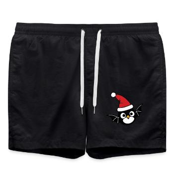 Bat Christmas - Swim Trunks - black - Front - AI Model Male 185 light (185cm)