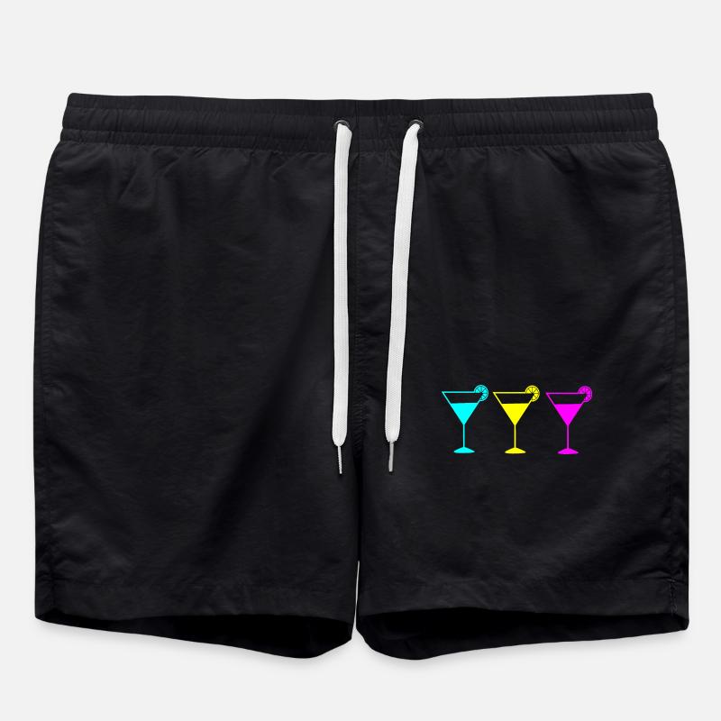 Cocktail Summer Beach Holidays - Swim Trunks - black