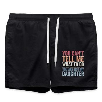 Funny Dad Tee For Father Daddy Papa From Daughter - Short de bain - noir - Devant - AI Model Male 185 light (185cm)