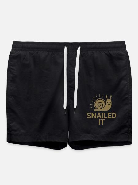 Snailed it - Badeshorts - Schwarz
