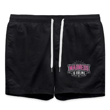 Madness rules the world Motivation Hope - Swim Trunks - black - Front - AI Model Male 185 light (185cm)