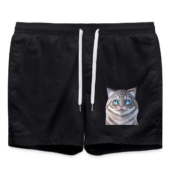 The White Cat - Swim Trunks - black - Front - AI Model Male 185 light (185cm)