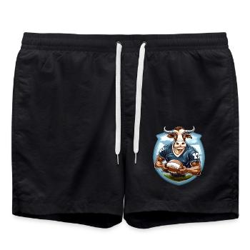 Vaches Rugby - Short de bain - noir - Devant - AI Model Male 185 light (185cm)