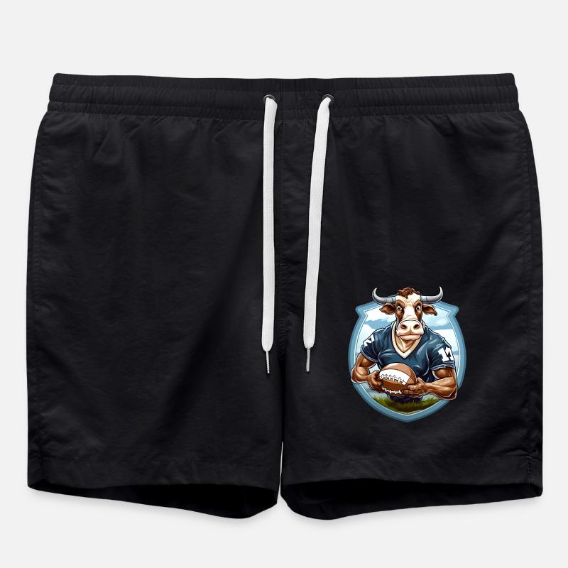 Cows Rugby - Swim Trunks - black
