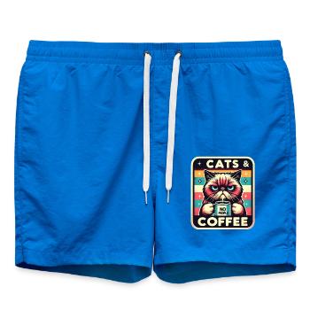 Le chat et le café, pas les gens - Short de bain - cobalt blue - Devant