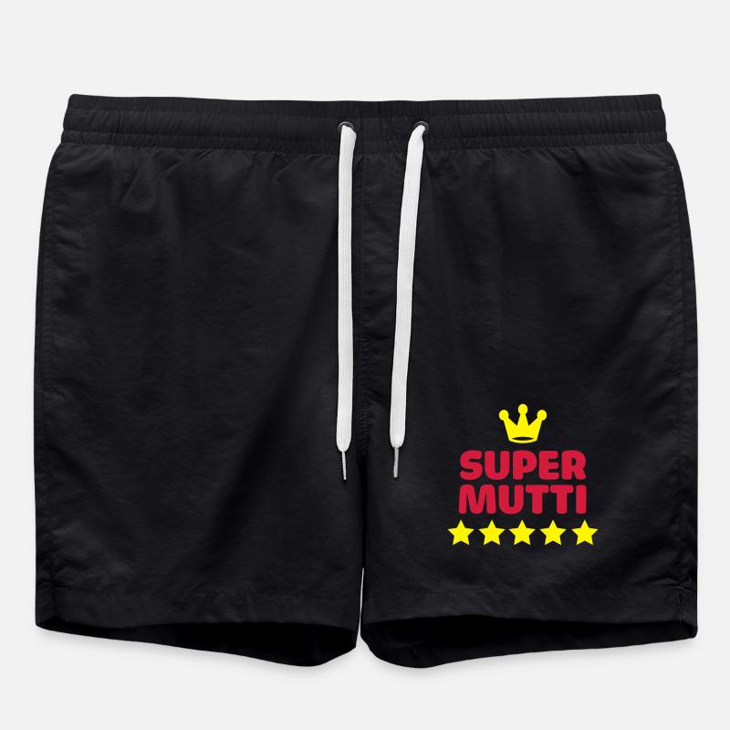 Super super maman maman mère - Short de bain - noir