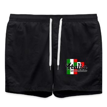Italia Italien italienisch Urlaub Ferien Geschenk - Badeshorts - Schwarz - Vorne - AI Model Male 185 light (185cm)