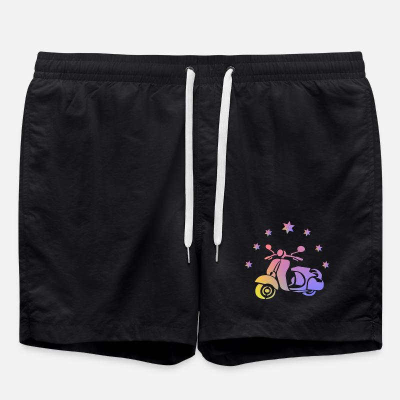 Scooter rétro - Short de bain - noir