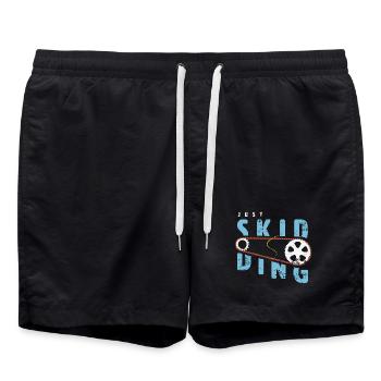 Just Skidding Fixed Gear Single Speed Bike - Fixie - Badeshorts - Schwarz - Vorne - AI Model Male 185 light (185cm)