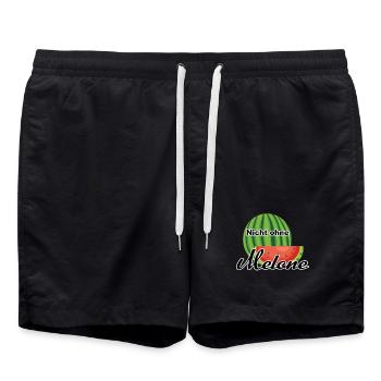 Melone Wassermelone Somme - Badeshorts - Schwarz - Vorne - AI Model Male 185 light (185cm)
