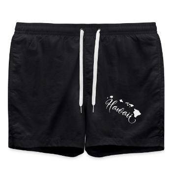Hawaii - Badeshorts - Schwarz - Vorne - AI Model Male 185 light (185cm)
