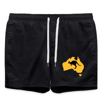 Australie - Short de bain - noir - Devant - AI Model Male 185 light (185cm)