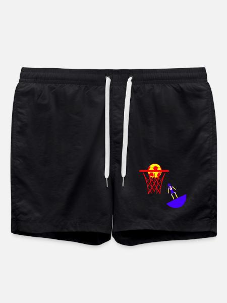 Subbuteo basketball basket basket - Swim Trunks - black