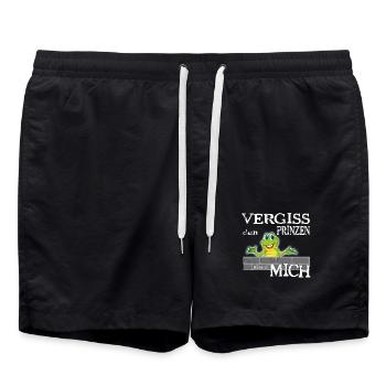 Frosch König textile Geschenkidee - Badeshorts - Schwarz - Vorne - AI Model Male 185 light (185cm)