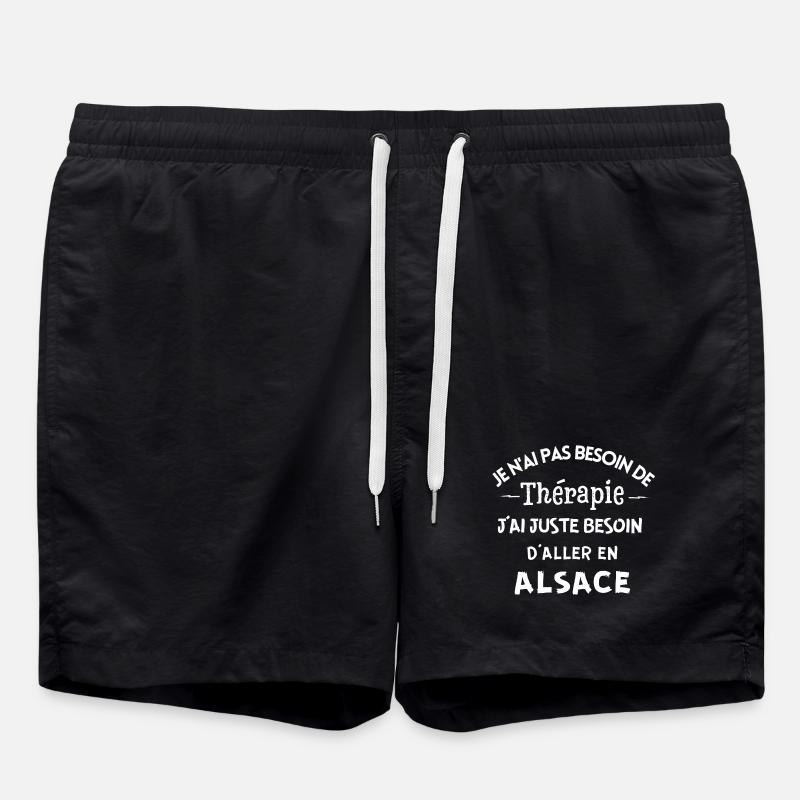 Alsace, Alsace humour, j'aime l'Alsace - Short de bain - noir