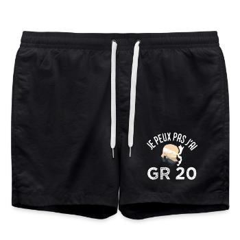 je peux pas j ai GR 20 randonnée corse - Short de bain - noir - Devant - AI Model Male 185 light (185cm)