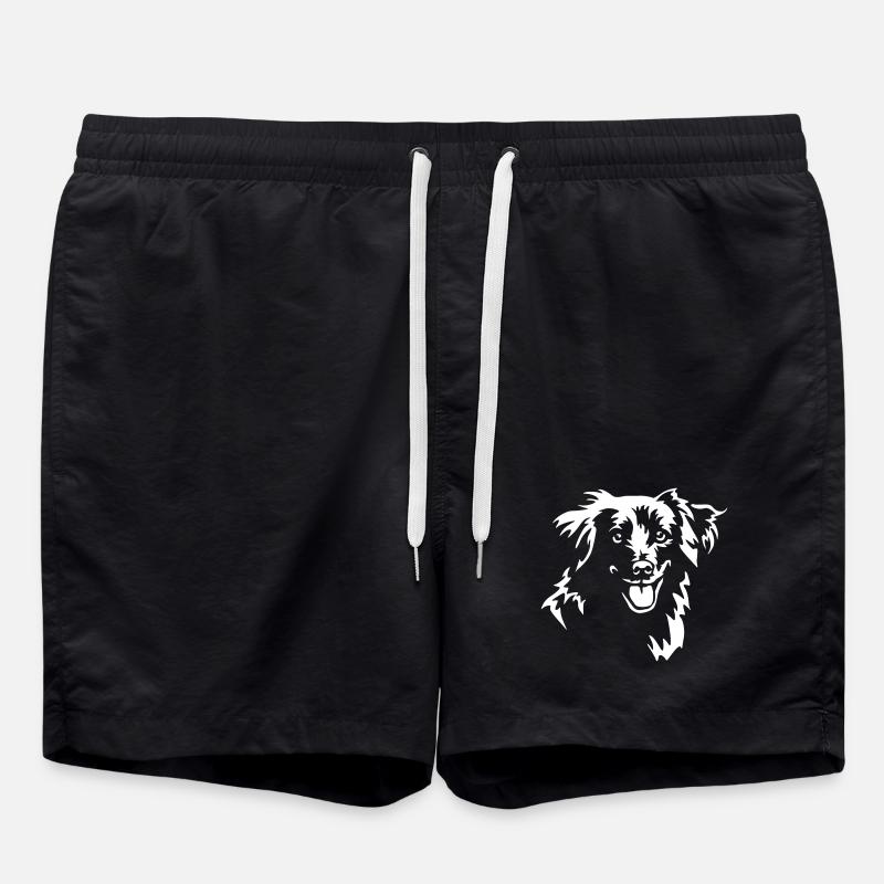 Berger des Pyrenees Kopf "Black Edition" - Badeshorts - Schwarz