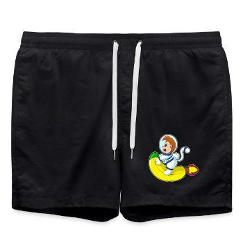 Monkey Astronaut Space - Swim Trunks - black - Front - AI Model Male 185 light (185cm)