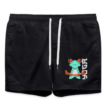 Frosch Yoga - Badeshorts - Schwarz - Vorne - AI Model Male 185 light (185cm)