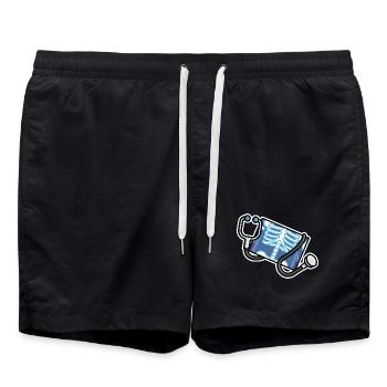 Logo Radiologie Manip Radiologe Radiologie - Badeshorts - Schwarz - Vorne - AI Model Male 185 light (185cm)