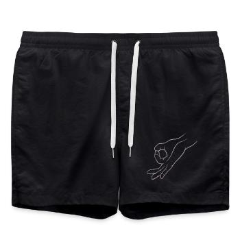 Trou de signalisation manuelle dans un jeu d’enfant - Short de bain - noir - Devant - AI Model Male 185 light (185cm)