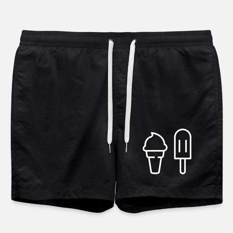 Ich will Eis - Badeshorts - Schwarz