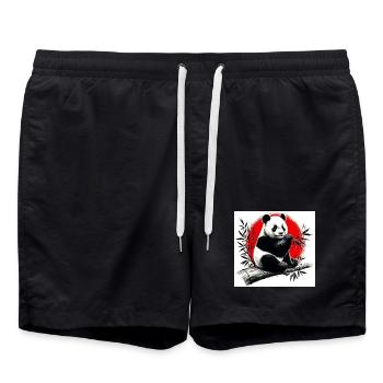 Panda - Short de bain - noir - Devant - AI Model Male 185 light (185cm)