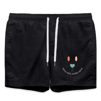 Club des mamans de chiens cool – Design minimaliste de maman de chien - Short de bain - noir - Devant - AI Model Male 185 light (185cm)