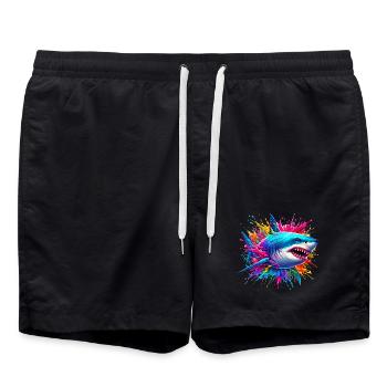 Shark - Swim Trunks - black - Front - AI Model Male 185 light (185cm)