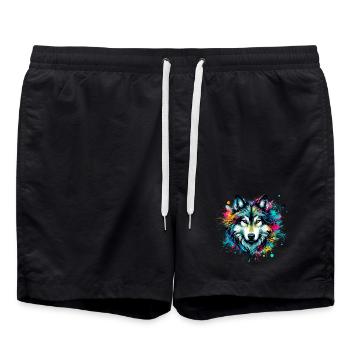 Loup - Short de bain - noir - Devant - AI Model Male 185 light (185cm)