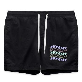 Pastel Mommy Retro Hippie for Mothersday - Swim Trunks - black - Front - AI Model Male 185 light (185cm)