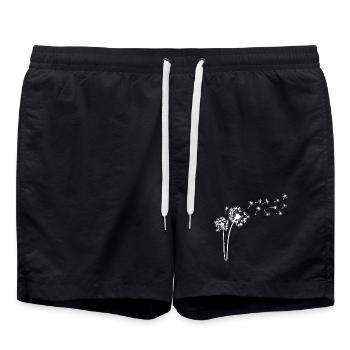 Der Wind und der weiße Löwenzahn - Badeshorts - Schwarz - Vorne - AI Model Male 185 light (185cm)