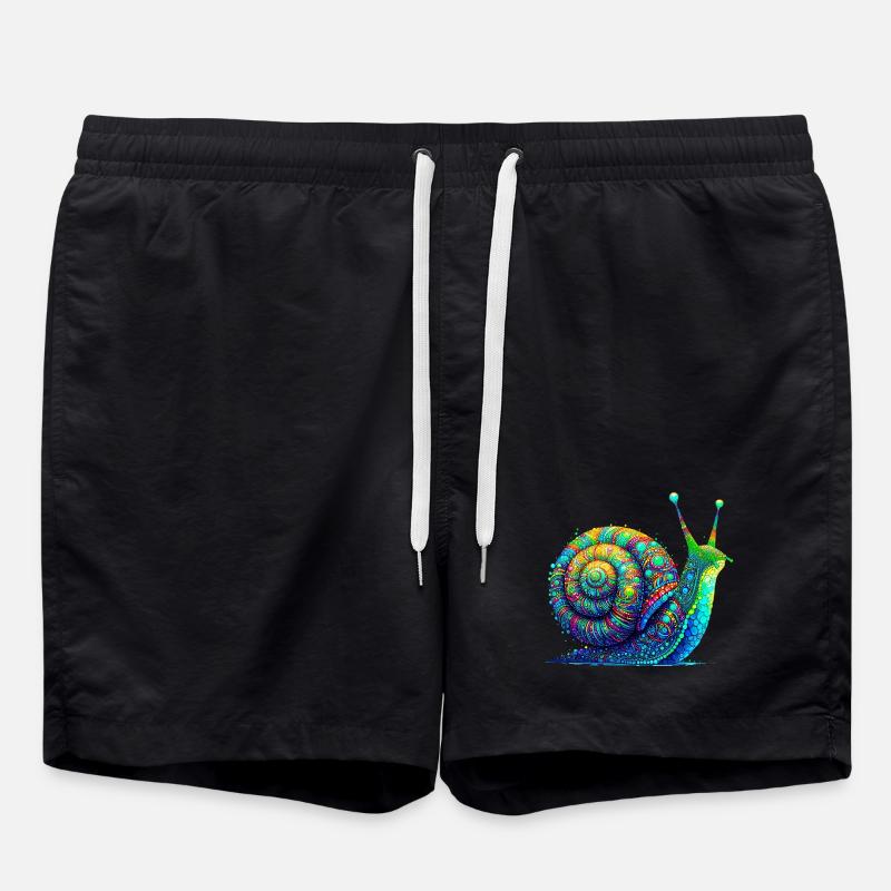 Schnecke - Badeshorts - Schwarz