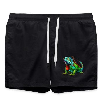 Leguan - Badeshorts - Schwarz - Vorne - AI Model Male 185 light (185cm)