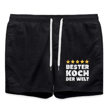 Koch - Badeshorts - Schwarz - Vorne - AI Model Male 185 light (185cm)