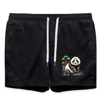 Panda - Swim Trunks - black - Front - AI Model Male 185 light (185cm)