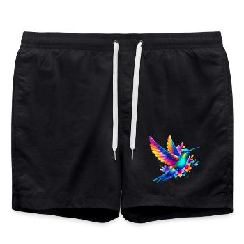 Kolibri - Badeshorts - Schwarz - Vorne - AI Model Male 185 light (185cm)