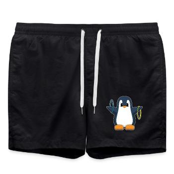 Penguin Workout Gymnastics Fitness - Short de bain - noir - Devant - AI Model Male 185 light (185cm)