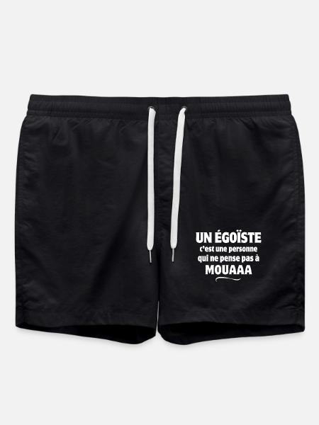 Selfish, ego, proud of yourself - Swim Trunks - black