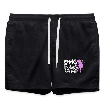 Ballett Tanzen Ballerina - Badeshorts - Schwarz - Vorne - AI Model Male 185 light (185cm)